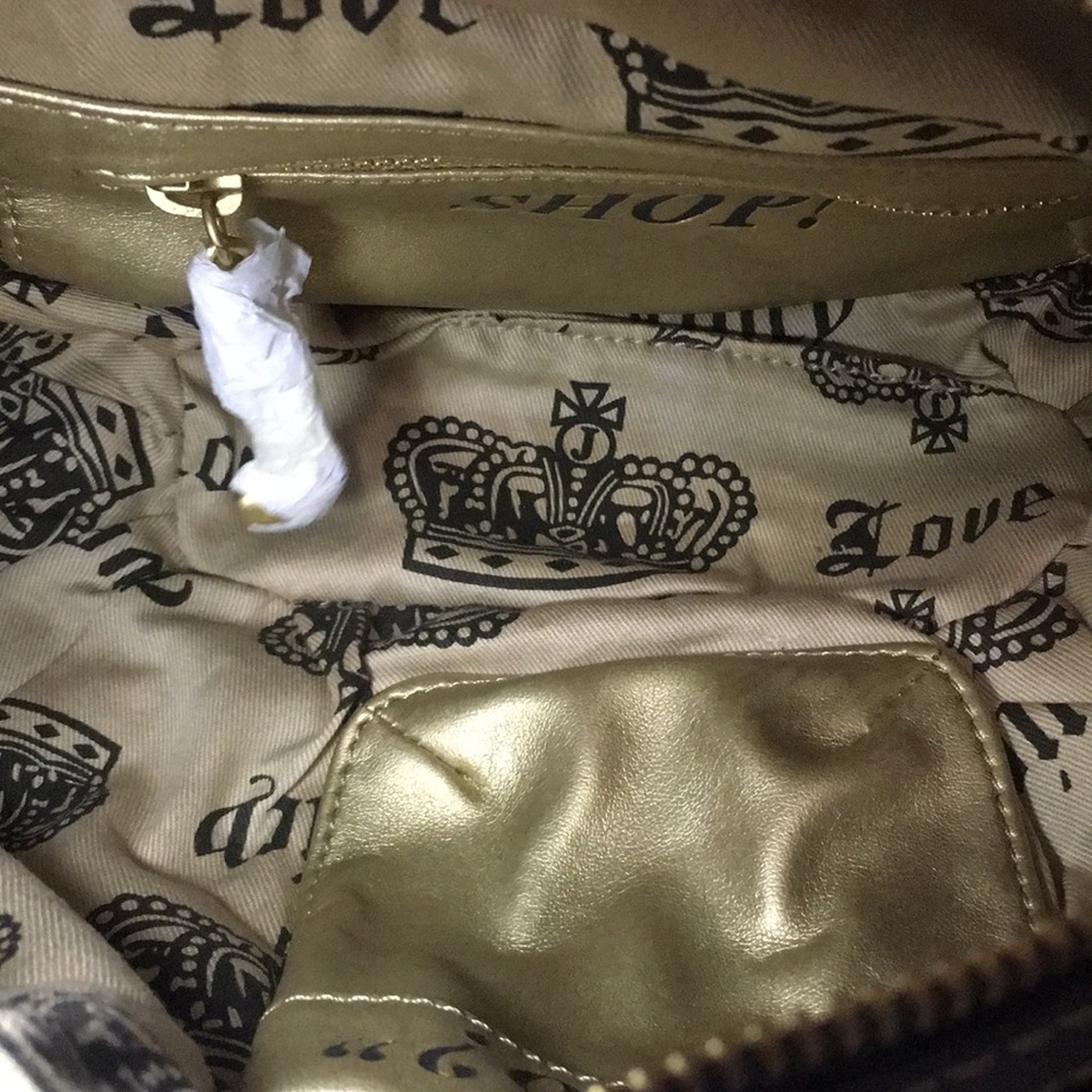 Nwt juicy couture espresso velour hobo shoulder bag rare vintage - Picture 4 of 8